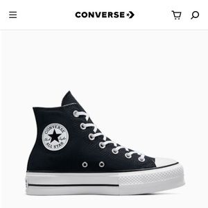 Black platform Converse